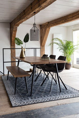 Dutchbone Agagon Dining Table 220x90, Black Legs