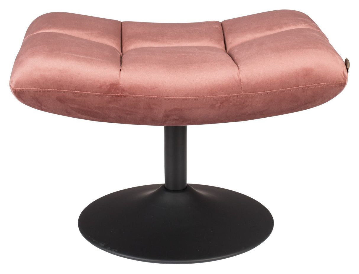 Dutchbone Bar fotskammel, gammel rosa velour