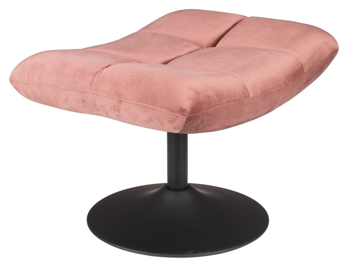 Dutchbone Bar fotskammel, gammel rosa velour