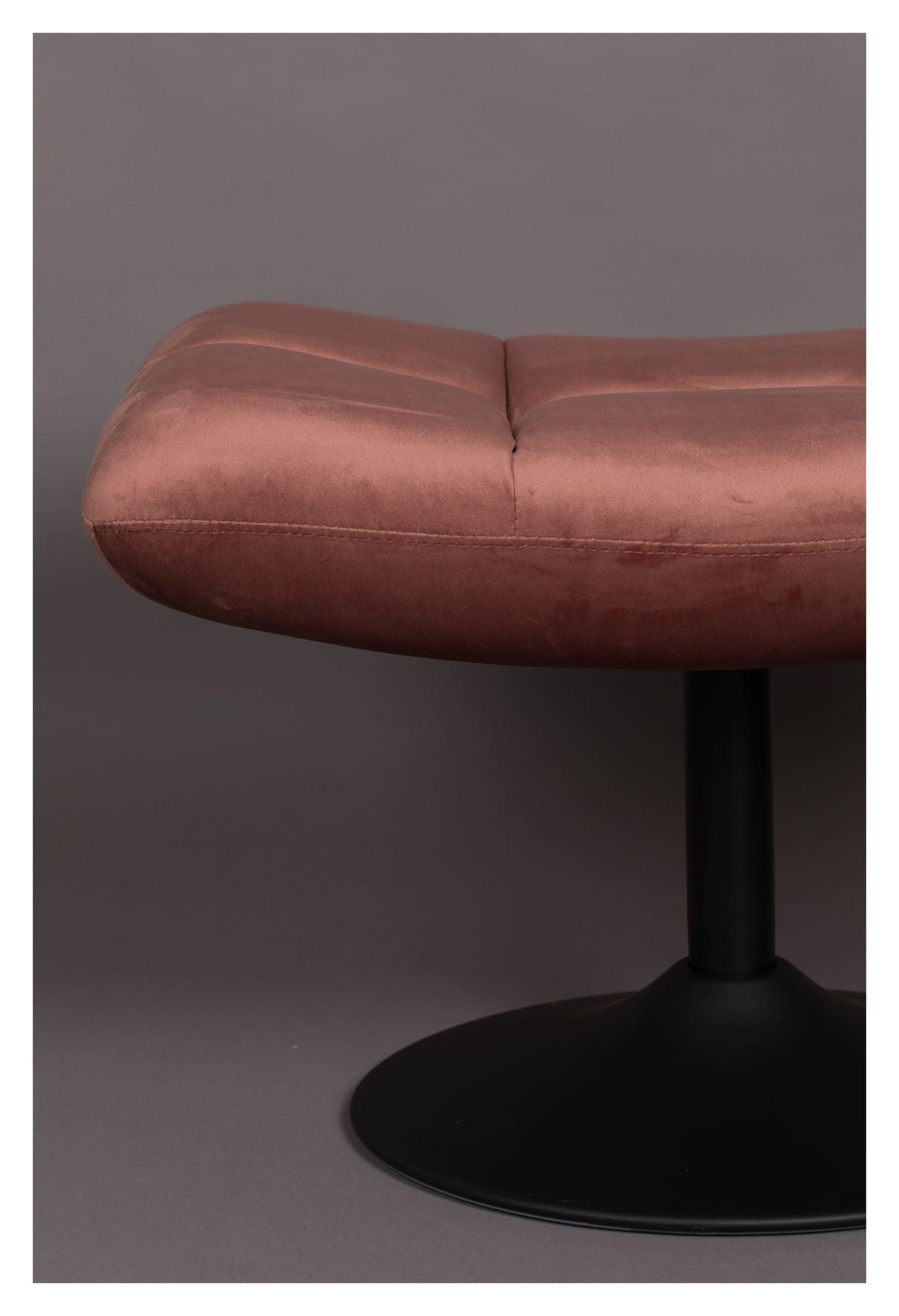 Dutchbone Bar fotskammel, gammel rosa velour