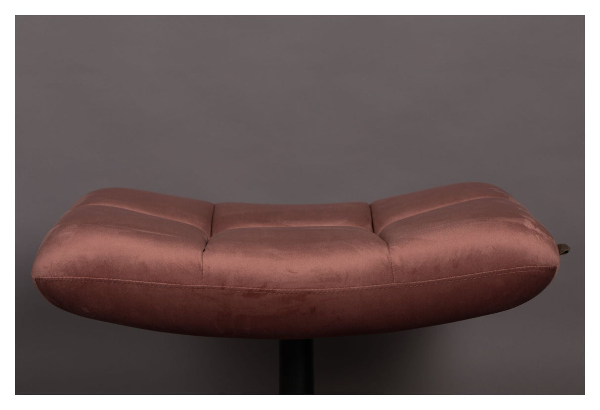 Dutchbone Bar fotskammel, gammel rosa velour