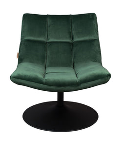 Dutchbone Bar Lounge Chair, w. Velour Green