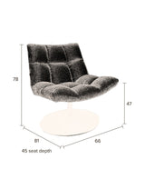 Dutchbone Bar Lounge Chair, w. velour gyldenbrun