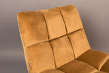 Dutchbone Bar Lounge Chair, w. velour gyldenbrun