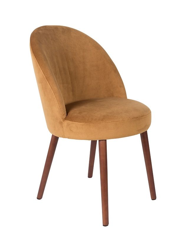 Dutchbone Barbara Dining Chair, Camel Velour