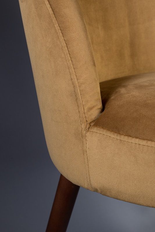 Dutchbone Barbara Dining Chair, Camel Velour