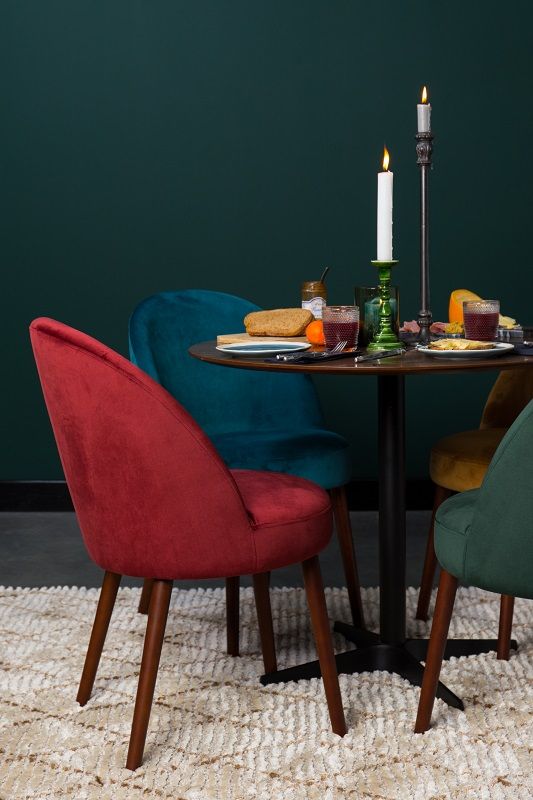 Dutchbone Barbara Dining Chair, Green Velvet