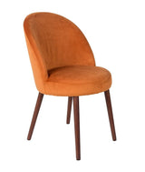 Dutchbone Barbara Dining Chair, Orange Velvet