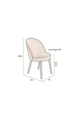 Dutchbone Barbara Dining Chair, bensin Velour