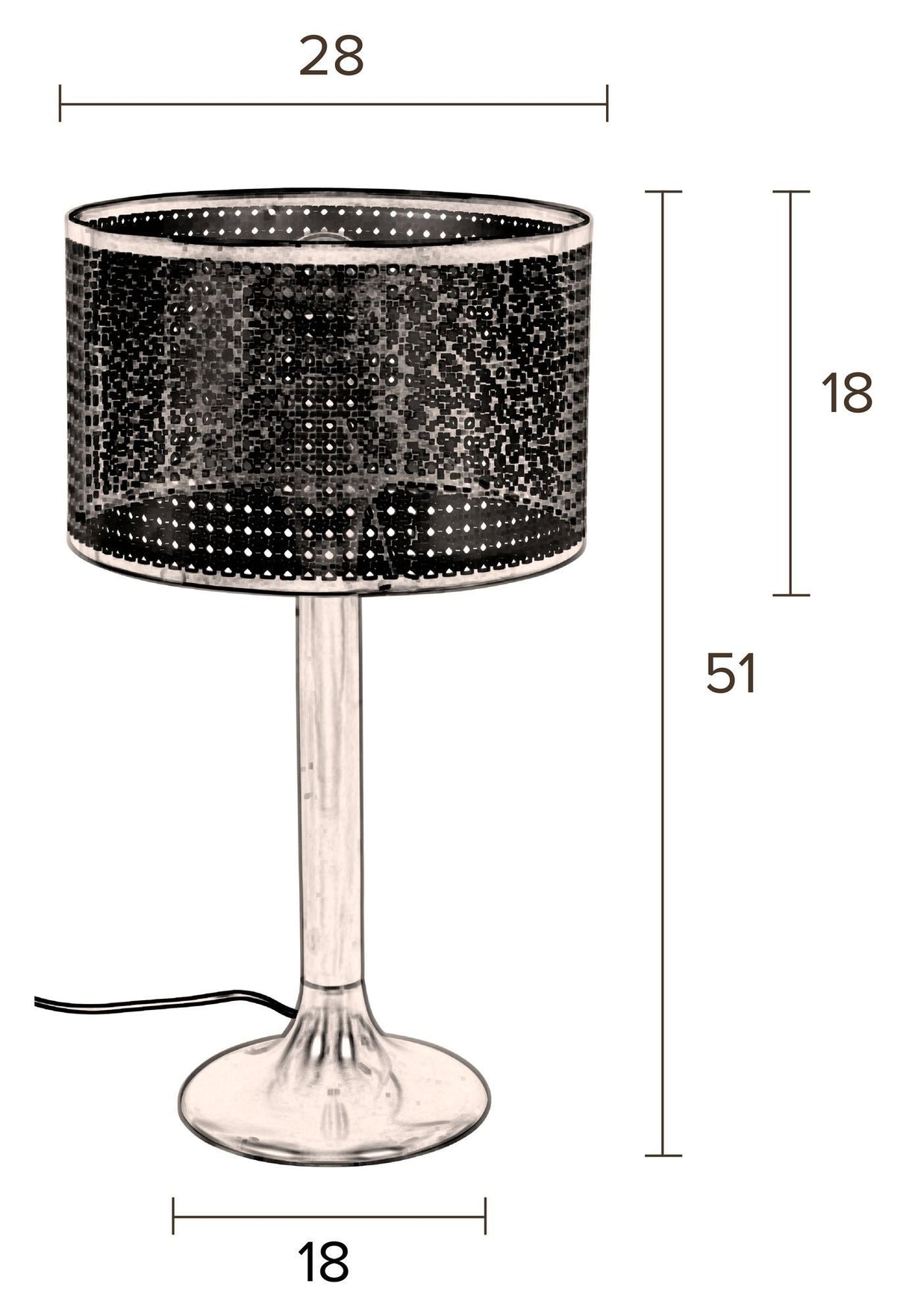 Dutchbone Barun Table Lamp - Messing