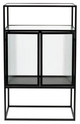 Dutchbone Boli Vitrine Cabinet - Svart/glass, H105