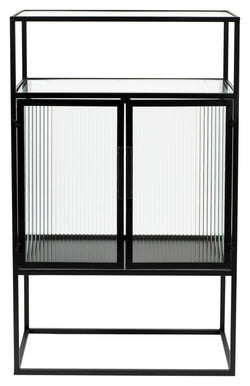 Dutchbone Boli Vitrine Cabinet - Svart/glass, H105