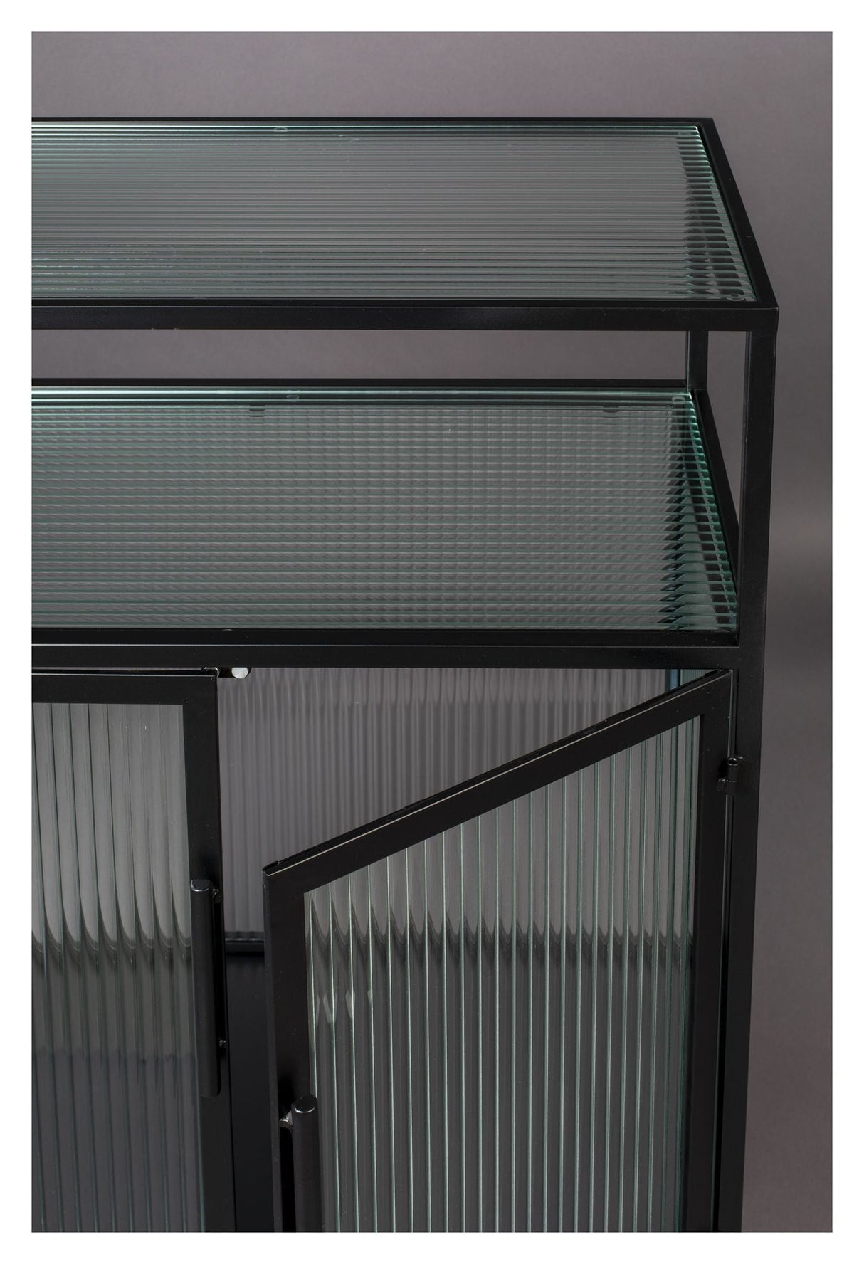 Dutchbone Boli Vitrine Cabinet - Svart/glass, H105