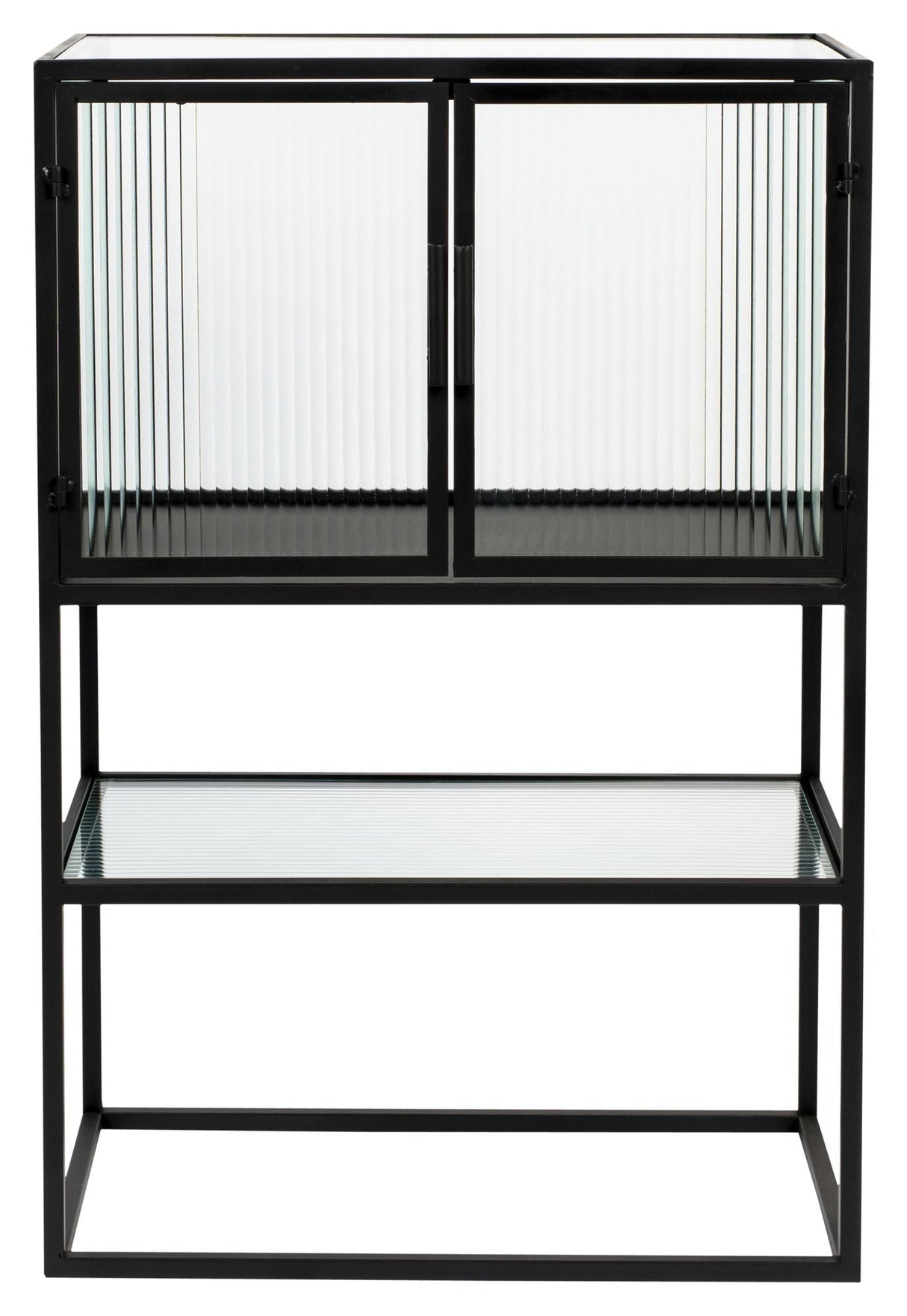 Dutchbone Boli Vitrine Cabinet - Svart/glass, H90