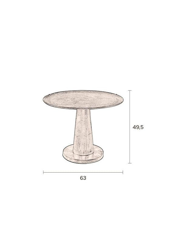 Dutchbone Brute sidebord Ø63, grå