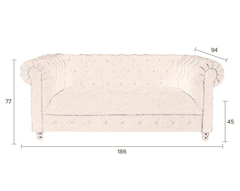 Dutchbone Chester 2-pers. Sofa mørkegrønn