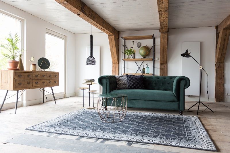 Dutchbone Chester 2-pers. Sofa mørkegrønn