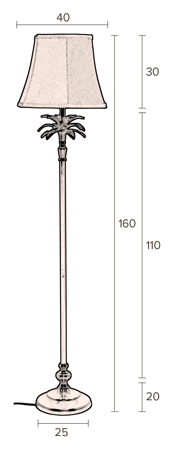 Dutchbone Cresta gulvlampe, svart