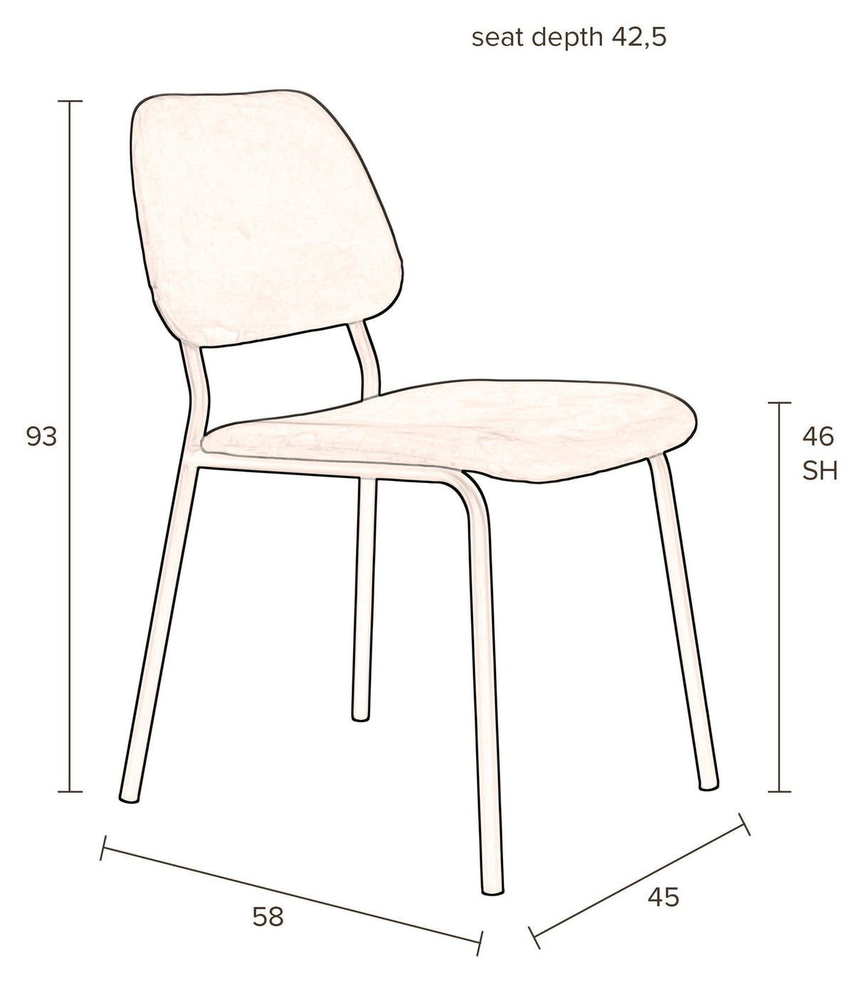 DARBY spisestuestol, svart 