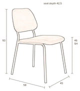 DARBY spisestuestol, svart 