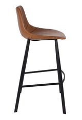 Dutchbone Franky Barstool Brown PU Leather