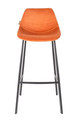 Dutchbone Franky Barstool, Orange Velvet