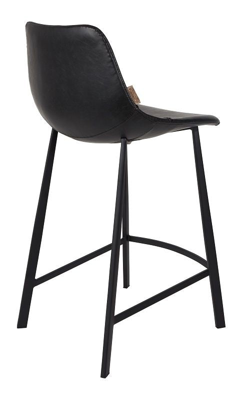 Dutchbone Franky Counterchair Black Pu Leather