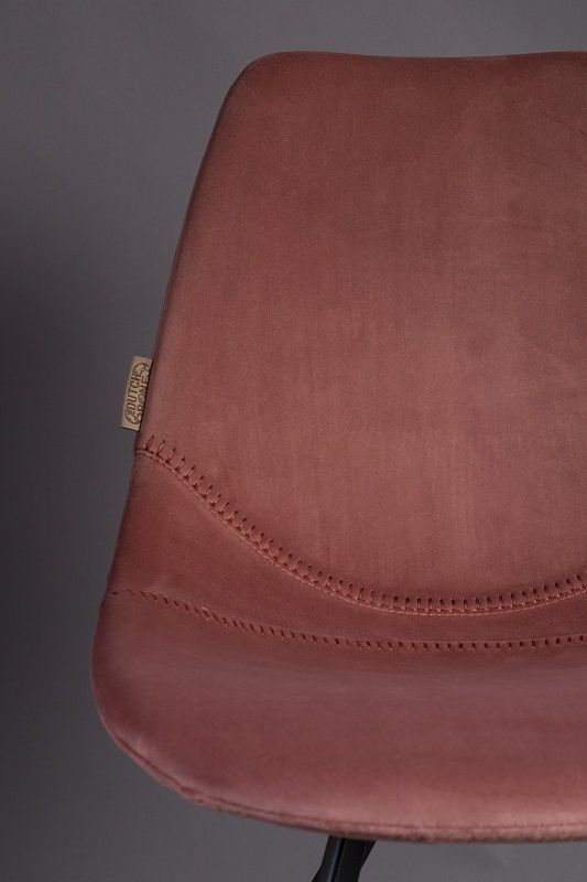 Dutchbone Franky Dining Chair, Old Pink Velvet