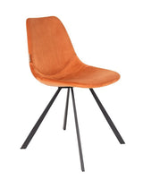 Dutchbone Franky Dining Chair, Orange Velvet