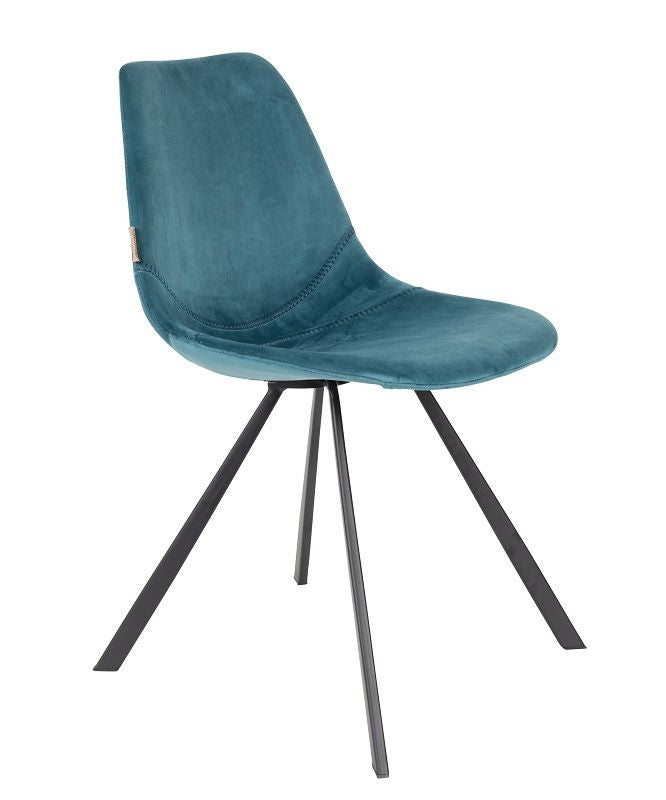 Dutchbone Franky Dining Chair, bensin Velour