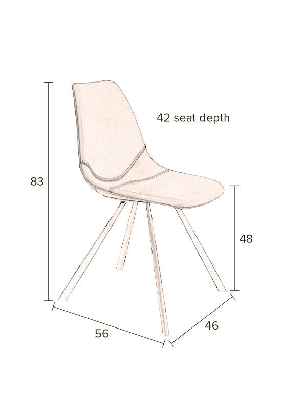 Dutchbone Franky Dining Chair, bensin Velour