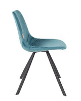 Dutchbone Franky Dining Chair, bensin Velour