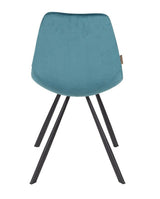 Dutchbone Franky Dining Chair, bensin Velour