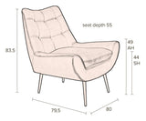 Dutchbone Glodis Lounge Chair, Whisky