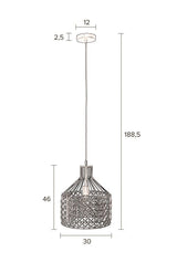 Dutchbone Jim Wide Pendant Grey