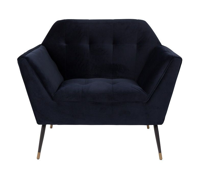 Dutchbone Kate Lounge Chair, Deep Blue