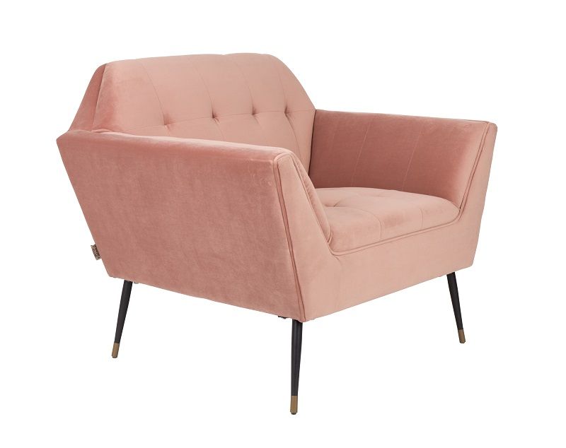 Dutchbone Kate Lounge Chair, Pink Clay