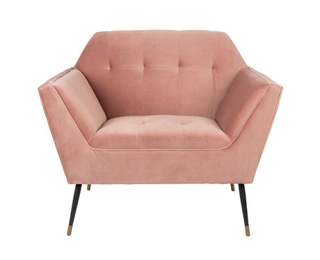 Dutchbone Kate Lounge Chair, Pink Clay