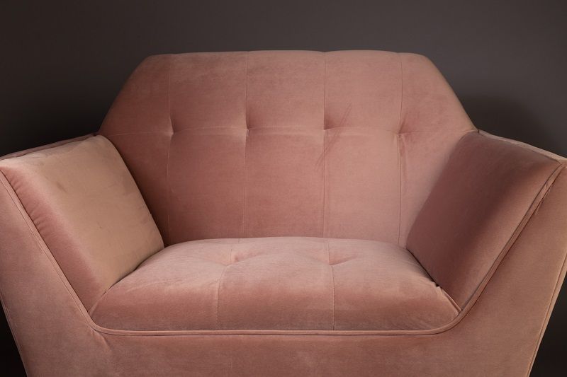 Dutchbone Kate Lounge Chair, Pink Clay