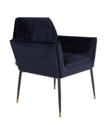 Dutchbone Kate spisestol med armlener Deep Blue