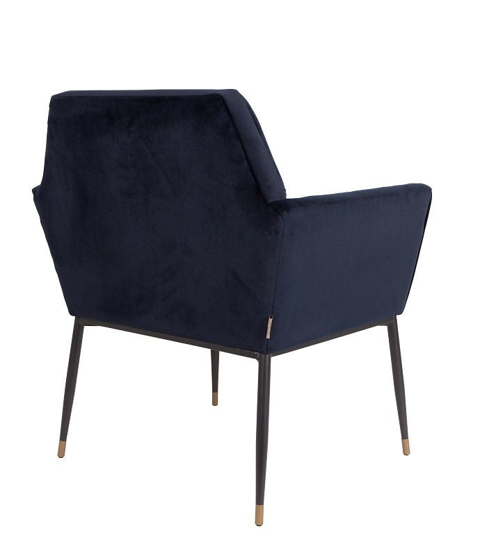 Dutchbone Kate spisestol med armlener Deep Blue