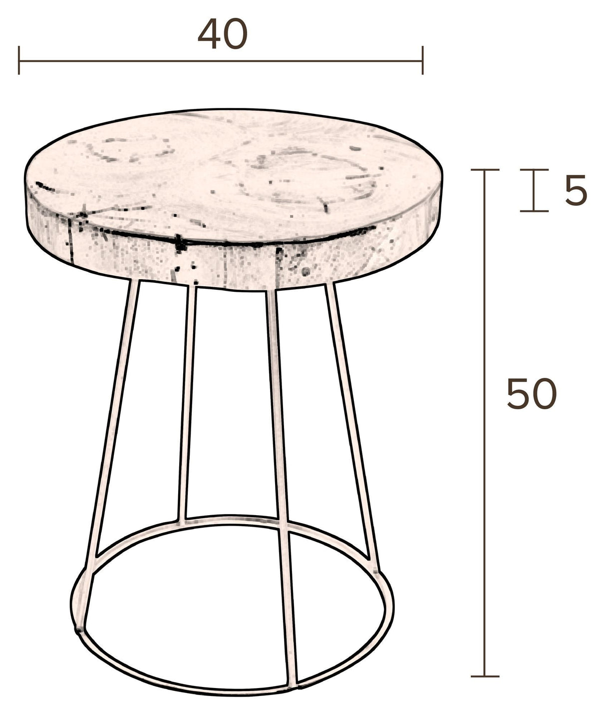 Dutchbone Kraton skjenk, teak