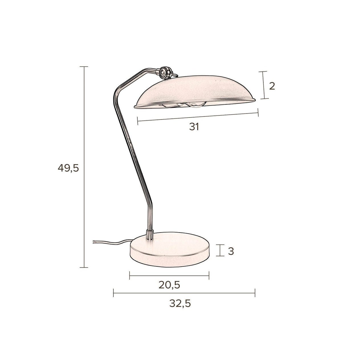 Dutchbone Liam Desk Lamp Black