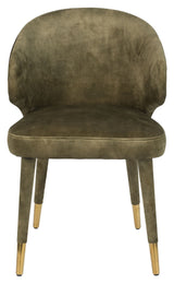 Dutchbone Lunar Dining Chair, Moss Velour