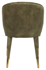 Dutchbone Lunar Dining Chair, Moss Velour