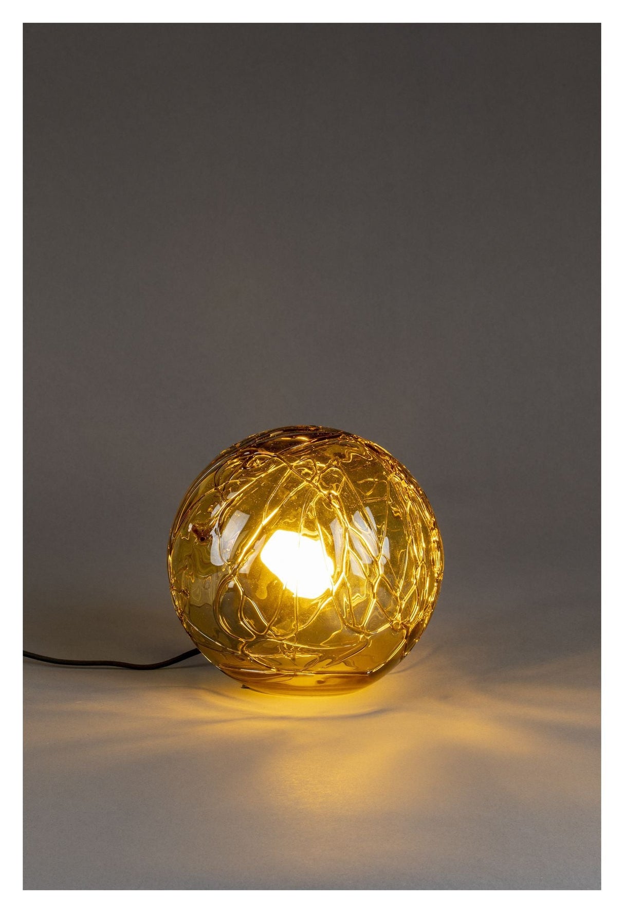 Dutchbone Lune 25 Table Lamp - Amber Glass