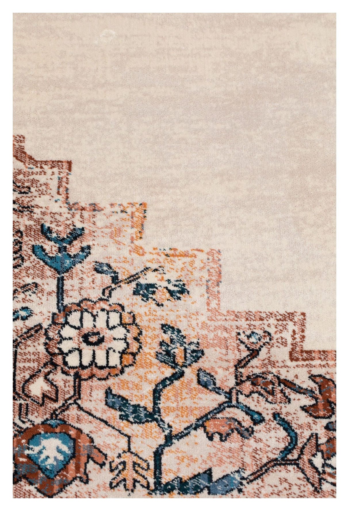 Dutchbone Mahal Rug - Blue/Brick, 170x240