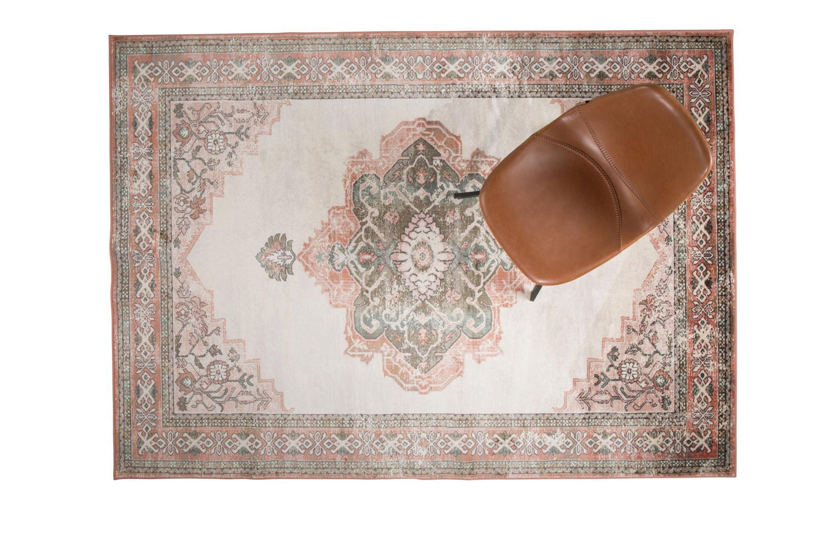 Dutchbone Mahal teppe - rosa/oliven, 170x240