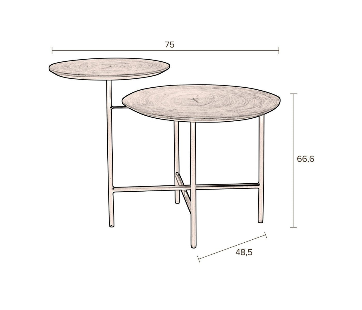 Dutchbone Mathison sidebord - brun