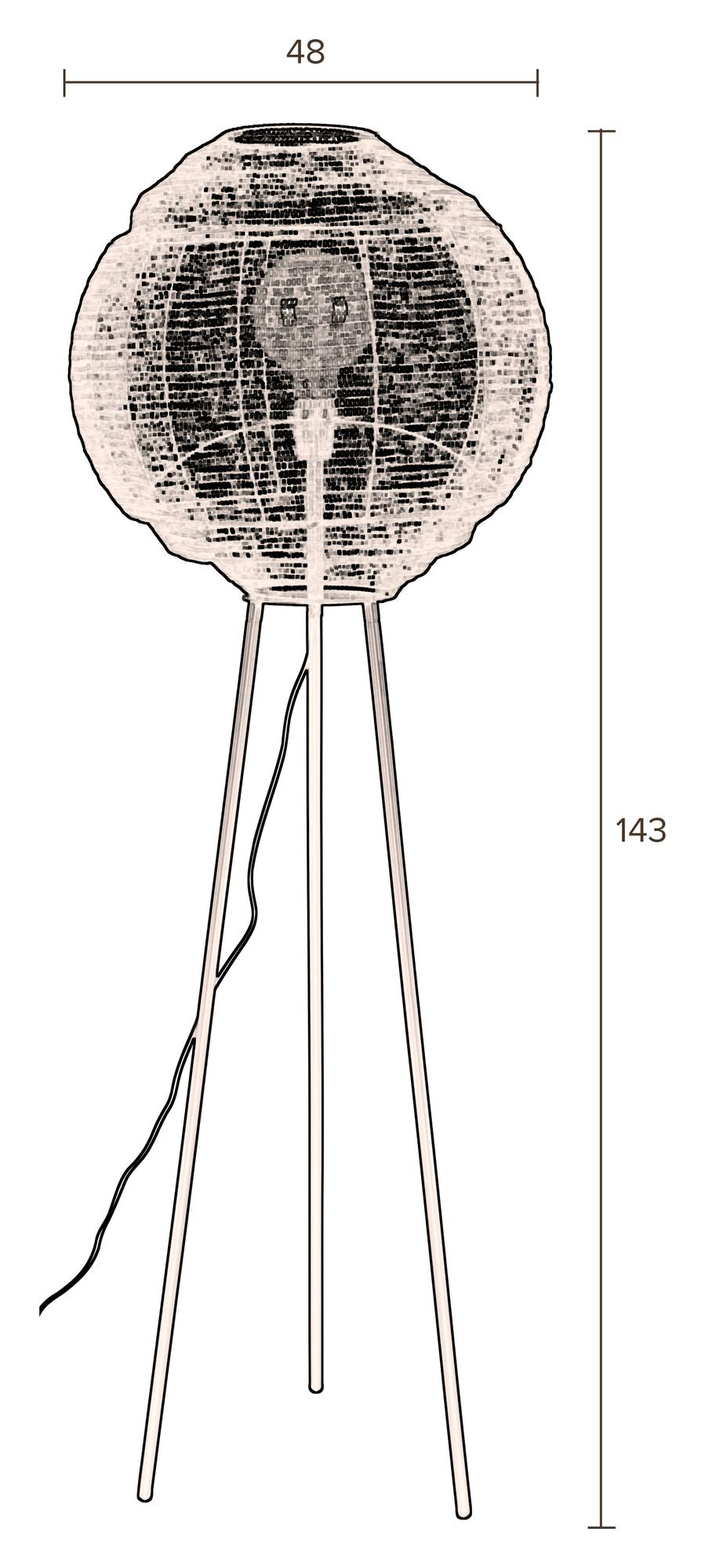 Meezan gulvlampe, svart